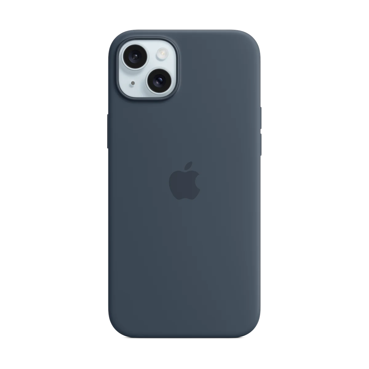Apple iPhone 15 Plus Silikon Case mit MagSafe in Sturmblau