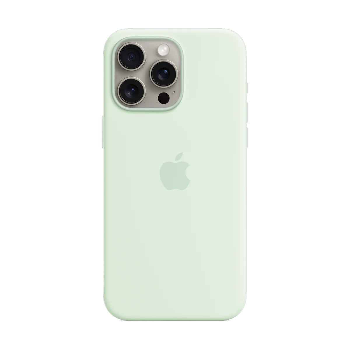 Apple iPhone 15 Pro Max Silikon Case mit MagSafe in Blassmint
