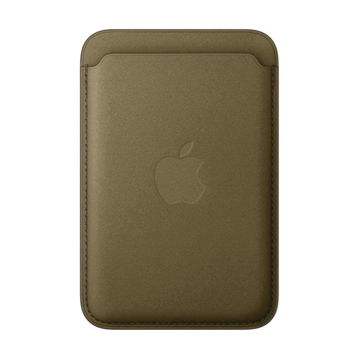 Apple iPhone Feingewebe Wallet mit MagSafe in Dunkeloliv